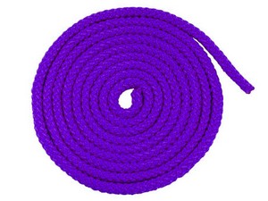 Скакалка гимнастическая, цветная ткань. Длина 3 метра. Цвет фиолетовый. :(АВ251): купить оптом у поставщика sprinter-opt.ru