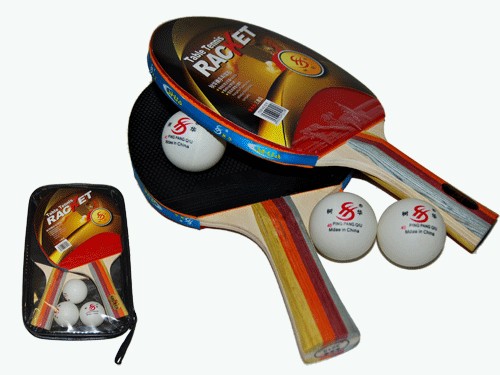 Набор для настольного тенниса (2  ракетки, 3 шарика, чехол): 3215 купить оптом у поставщика sprinter-opt.ru