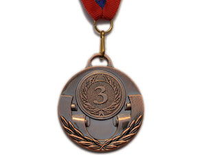 Медаль спортивная с лентой 3 место d - 5 см :507-3 купить оптом у поставщика sprinter-opt.ru