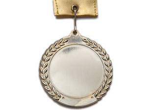 Медаль спортивная СЕРЕБРО d - 6,5 см :В-6.5-2 купить оптом у поставщика sprinter-opt.ru