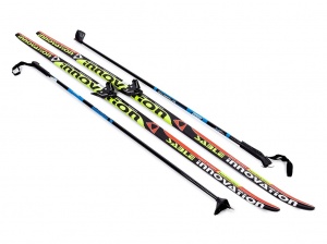 Лыжный комплект STS. ( лыжи, палки, крепл.75 мм.) :(180 step): купить оптом у поставщика sprinter-opt.ru