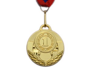 Медаль спортивная с лентой 1 место d - 5 см :507-1 купить оптом у поставщика sprinter-opt.ru