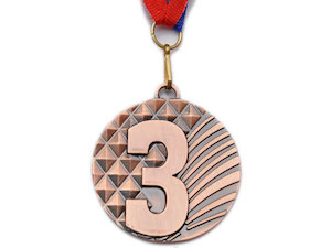 Медаль спортивная с лентой 3 место d - 5 см :5200-12 купить оптом у поставщика sprinter-opt.ru