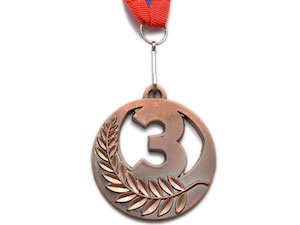 Медаль спортивная с лентой 3 место d - 6,5 см :5201-25 купить оптом у поставщика sprinter-opt.ru