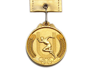 Медаль спортивная с лентой 