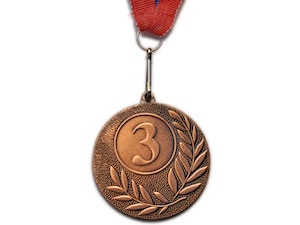 Медаль спортивная с лентой 3 место d - 5 см :T502-3 купить оптом у поставщика sprinter-opt.ru