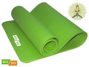 Коврик для йоги и фитнеса зелёный GO DO :GREEN К6010 купить оптом у поставщика sprinter-opt.ru