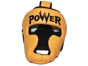 Шлем боксёрский закрытый, индивидуальная упаковка. Материал: кожзаменитель. Усиленная защита области ушей, сзади застежка на липучке. Цвета: оранжевый, размер L. HT-L-ОРН