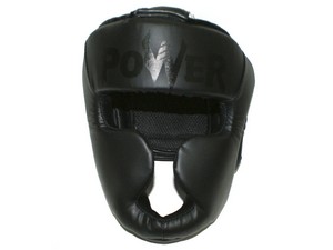 Шлем боксёрский закрытый, индивидуальная упаковка. Материал: кожзаменитель. Усиленная защита области ушей, сзади застежка на липучке. Цвета: чёрный, размер L. HT-L-Ч