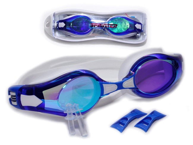 Очки для плавания, материал оправы силикон. Индивидуальная упаковка из пластмассы на молнии. MC1570