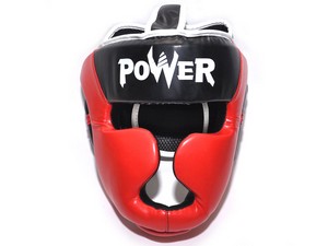 Шлем боксерский POWER, ПВХ, цвет красный, размер L :HT-P-L-K: