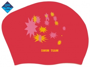 Шапочка для плавания для длинных волос звёзды: KW-S  купить оптом у поставщика sprinter-opt.ru