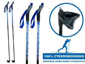 Палки лыжные стеклопластиковые TREK Universal  ЦСТ 120см  blue купить оптом у поставщика sprinter-opt.ru