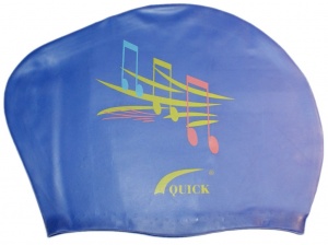 Шапочка для плавання для длинных волос QUICK ноты  купить оптом у поставщика sprinter-opt.ru