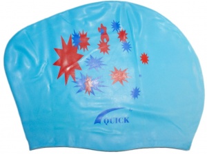 Шапочка для плавання для длинных волос QUICK звёзды  купить оптом у поставщика sprinter-opt.ru